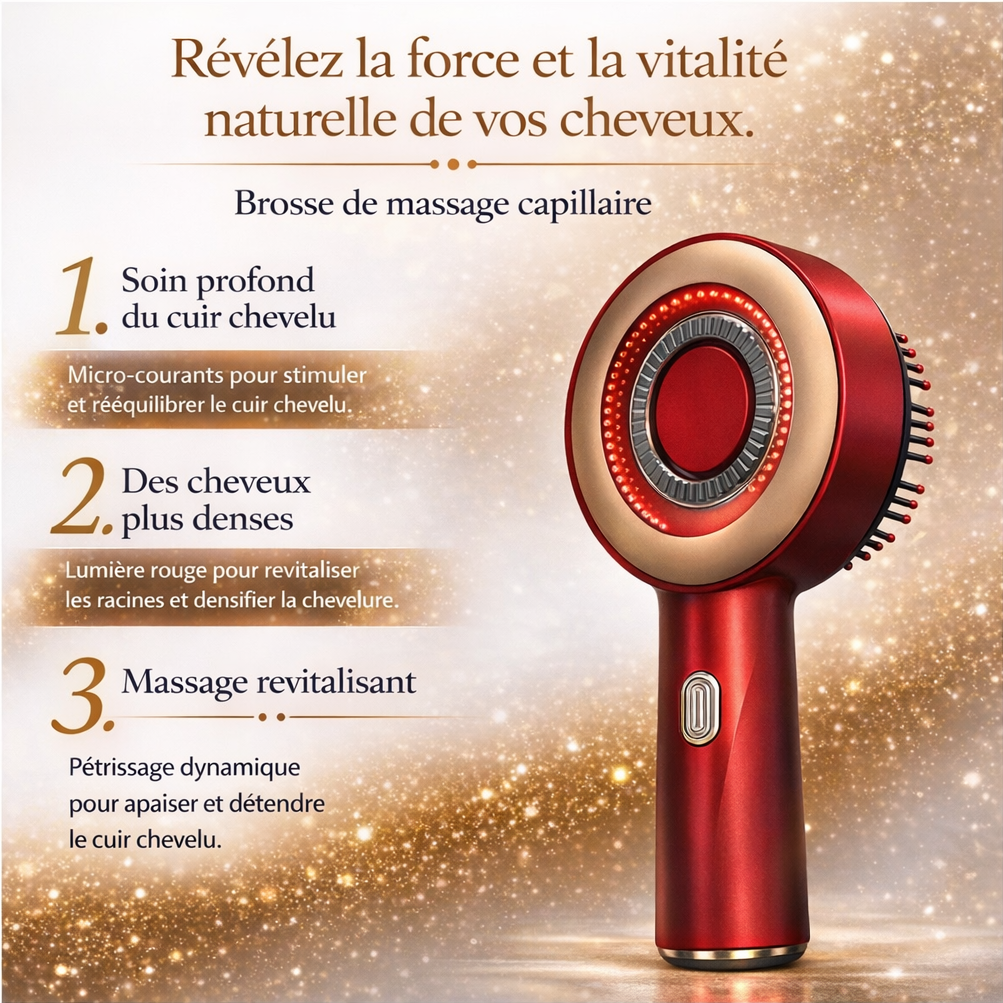 Brosse massante régénérante REGENIHAIR avec technologie infrarouge